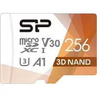 Silicon Power 256GB Micro SD-Kort U3 SDXC Op til 100MB/s Højhastigheds Hukommelseskort med Adapter
