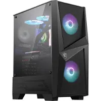 MSI MAG FORGE 100M Midi Tower computerkabinet sort