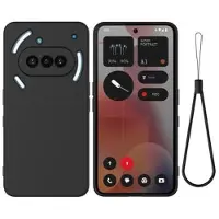 Mtp Products Nothing Phone (3a) Flydende silikone cover med håndrem - sort