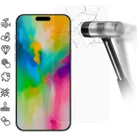Mtp Products iPhone 16 Plus Skærmbeskyttelse Hærdet Glas - Case Friendly - Gennemsigtig