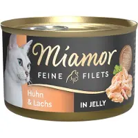Miamor | Fine fileter i gelé | 100g dåse - Kylling og laks 100g