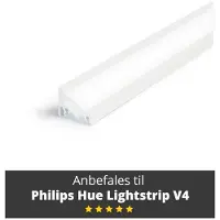 Light Solutions Aluminum profile - Model C for Philips Hue and WiZ - White