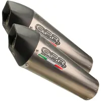 Gpr Exhaust Systems Gp Evo4 Titanium Dual Dorsoduro 1200 11-16 Cat Homologeret Slip On Lyddæmper