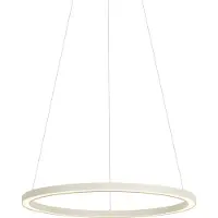 QAZQA Design Pendellampe Beige 60cm inkl. LED 3-Trins Dæmpbar - Girello
