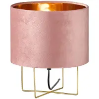 Honsel Moderne bordlampe lyserød med guld - Rosalina