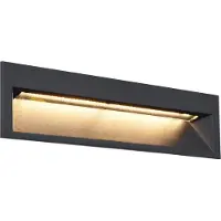 QAZQA Moderne indbygningsvæglampe sort 28cm inkl. LED IP65 - Mert