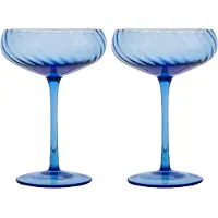 By On Opacity champagneglas 30 cl 2-pak Blå