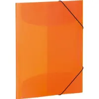Herma - 3-folds mappe - for A3 - gennemsigtig orange
