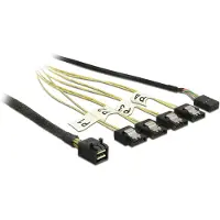 DeLOCK - ATA/SAS-kabel - SAS 6Gbit/s - 4 x Mini SAS HD (SFF-8643) til SATA, sidebånd - 50 cm