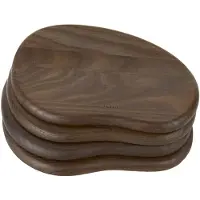 Ferm Living Cairn butter boards bakke 4 dele Dark brown
