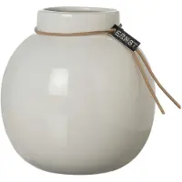 ERNST glaseret vase hvid Ø14 cm