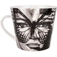 Carolina gynning Golden Butterfly krus 40 cl Black-white
