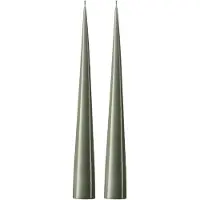 Ester & Erik kegleformet lys 37 cm 2-pak lakeret Green soil 70-0