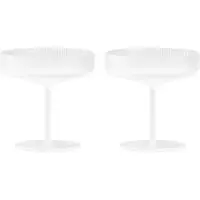 Ferm Living Ripple champagneglas 2-pak Frosted
