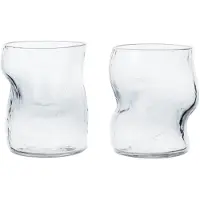 Ferm Living Dimple glas 27 cl 2-pak Clear