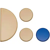 Design Letters Treasure Trays bakke 4-pak Beige/Cobalt blue