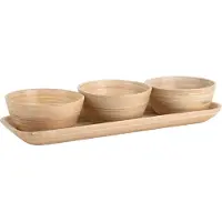 Present Time PT4194NT, Serveringsskål, Bamboo, Naturlig, Rektangulær, 120 mm, 60 mm