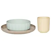 OYOY Spisesæt - Bioplast - 3 Dele - Pullo - Pale Mint/Vanilla/Ta - - OneSize - Spisesæt