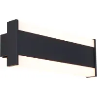 QAZQA Moderne væglampe sort 30 cm inkl. LED CCT IP54 - Vanya