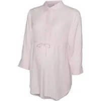 Mamalicious Bluse 'MLNICOLA LIA' lyserød / hvid