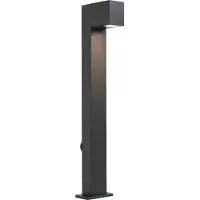 QAZQA Moderne udendørs gulvlampe sort 65 cm med stik IP44 - Baleno