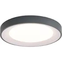 QAZQA Moderne loftslampe grå med hvid 48 cm inkl. LED dæmpbar RGB - Kanton