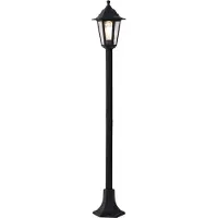 QAZQA Klassisk udendørs pullert sort 122 cm IP44 - New Haven Hammered