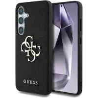 GUESS Grained Big 4G Logo Small Classic Logotaske til Samsung Galaxy S25 sort