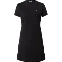 EA7 EA7til kvinder. 7W000084_AF12484 Kort kjole i sort bomuldsstrik med stretch (XS), Casual, Korte ærmer