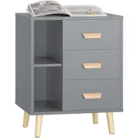 SoBuy Svævende sengebord FBT95-HG, grå