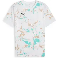 Puma Trænings T-Shirt IndividualEARTH DAY - Hvid/Brun/Blå, størrelse Medium