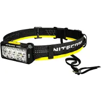 Nitecore HU2000, Hovedbånd lommelygte, Sort, Gul, Aluminium, Polykarbonat (PC), Knapper, 2 m, 1 m