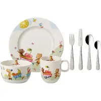 Villeroy & Boch Hungry as a Bear børneservice og -bestik 7 dele
