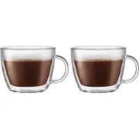 Bodum Bistro dobbeltvægget lattekop med håndtag 45 cl 2-pak