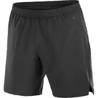 Salomon - Trail running tøj - Shakeout Core 2In1 Shorts 7'' M Deep Black til UnisexUld - Størrelse L - Sort