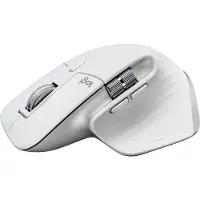 Logitech MX Master 3S Performance Wireless Mouse - Pale Grey - Ergonomisk mus - Laser - 7 knapper - Hvid