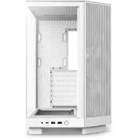 NZXT H6 Flow Compact Dual Chamber with RGB - Matte White - Kabinet - Miditower - Hvid