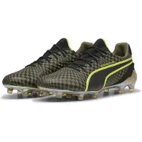 Puma KING ULTIMATE x PORSCHE FG/AG Football Boots Unisex, Shoes, Olive Drab/Black/Gold, 42.5