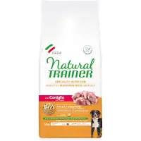 NATURAL TRAINER Sensitive No Gluten Adult Medium/Maxi Single Protein med kanin - 12 kg