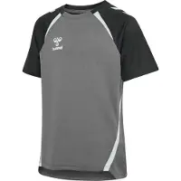Hummel Trænings T-Shirt hmlLEAD 2.0 - Grå/Asfalt/Hvid Børn, størrelse 116 cm