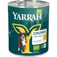 Yarrah Øko 12 dåser - Øko Kylling, øko Okse, øko brændenælder & øko tomat (12 x 405 g)