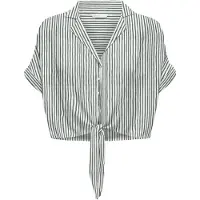 ONLY Bluse 'ONLPAULA' grå / hvid