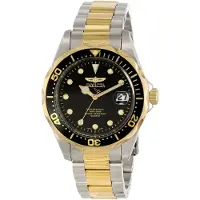 Invicta Herreur 17049 Pro Diver Sort/Gul guldtonet stål Ø38 mm