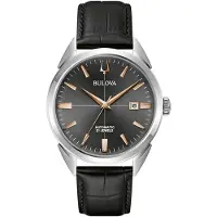 Bulova Herreur 96B422 Sutton Sort/Læder Ø41.5 mm