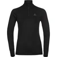 Odlo - Skiundertøj dame - BL Top Turtle Neck LS Half Zip Active Warm Eco W Black til UnisexUld - Størrelse L - Sort
