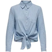 ONLY Bluse lyseblå / hvid