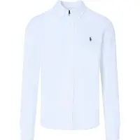 Ralph Lauren Polo Ralph Laurentil mænd. 710654408003 Ultralight pique skjorte hvid (XL), Casual, Bomuld, Klassisk, Lange ærmer