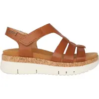 Pikolinos Pikolinostil kvinder. W4N-0754 Brune Salma-sandaler i læder (41), 3-5 cm, Velcro, Casual