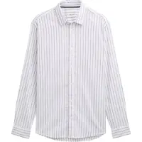 Tom Tailor Striped Slub Oxford Skjorte Med Lange ærmer