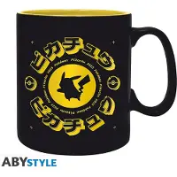 Abystyle Pokémon, Enkelt, 0,46 L, Kop, Universel, Sort, Gul, Keramisk